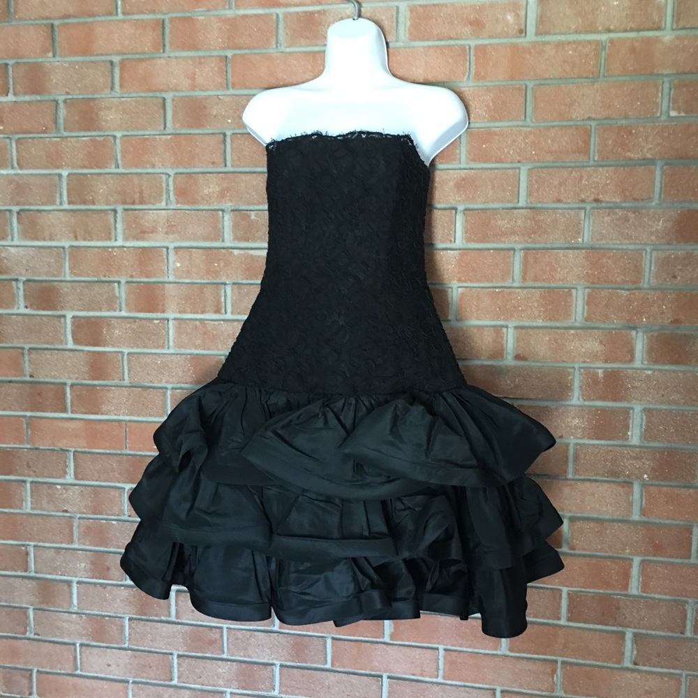 Lillie Rubin Black Strapless Dress
